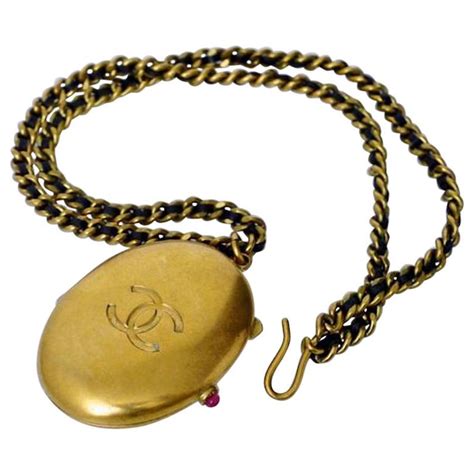 chanel locket|authentic Chanel necklaces.